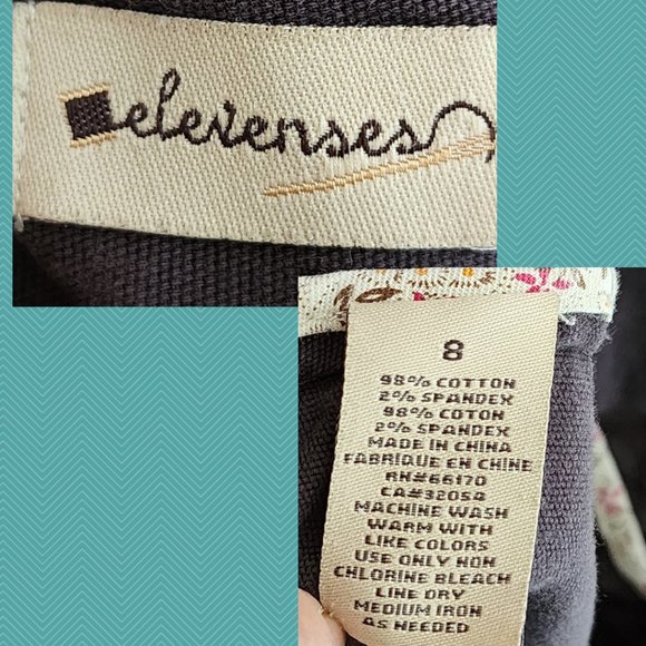 Elevenses Brown Squiggle Trim Mini Skirt w/ Pockets - Picture 4 of 4